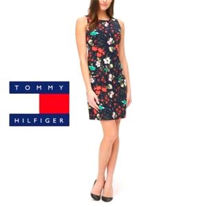 Tommy Hilfiger Women's Multi Color Floral Stretchy Knit Dress Size 2